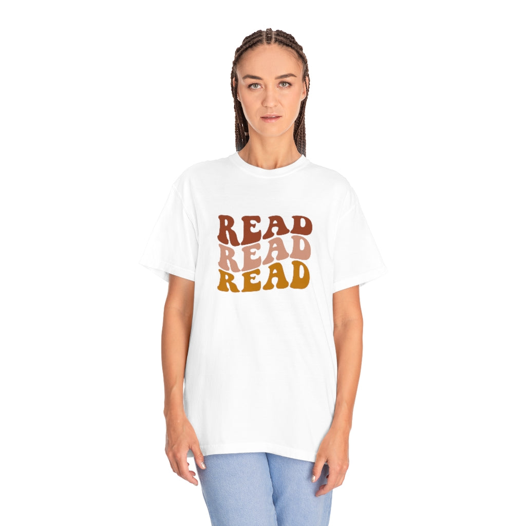 Read Read Read Warm Colors Unisex Garment-Dyed PREMIUM T-shirt