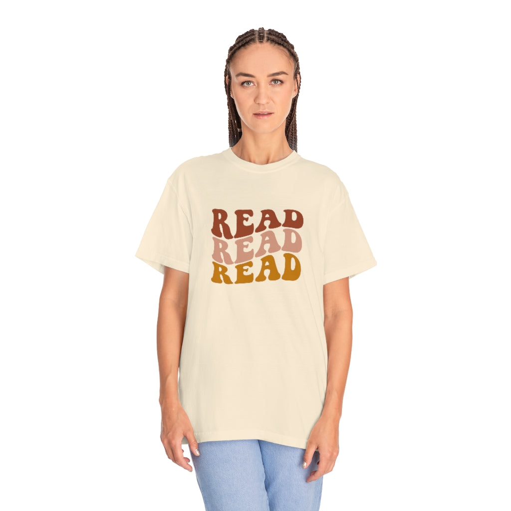 Read Read Read Warm Colors Unisex Garment-Dyed PREMIUM T-shirt