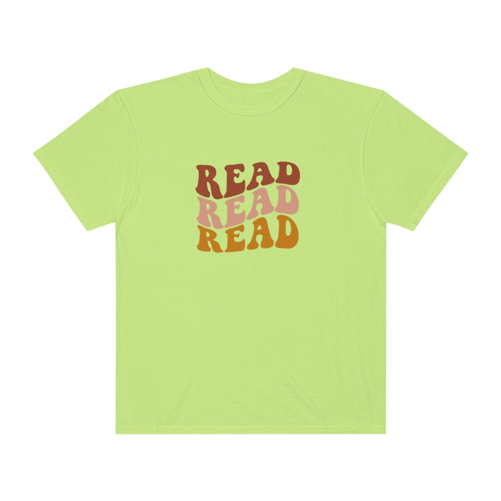 Read Read Read Warm Colors Unisex Garment-Dyed PREMIUM T-shirt