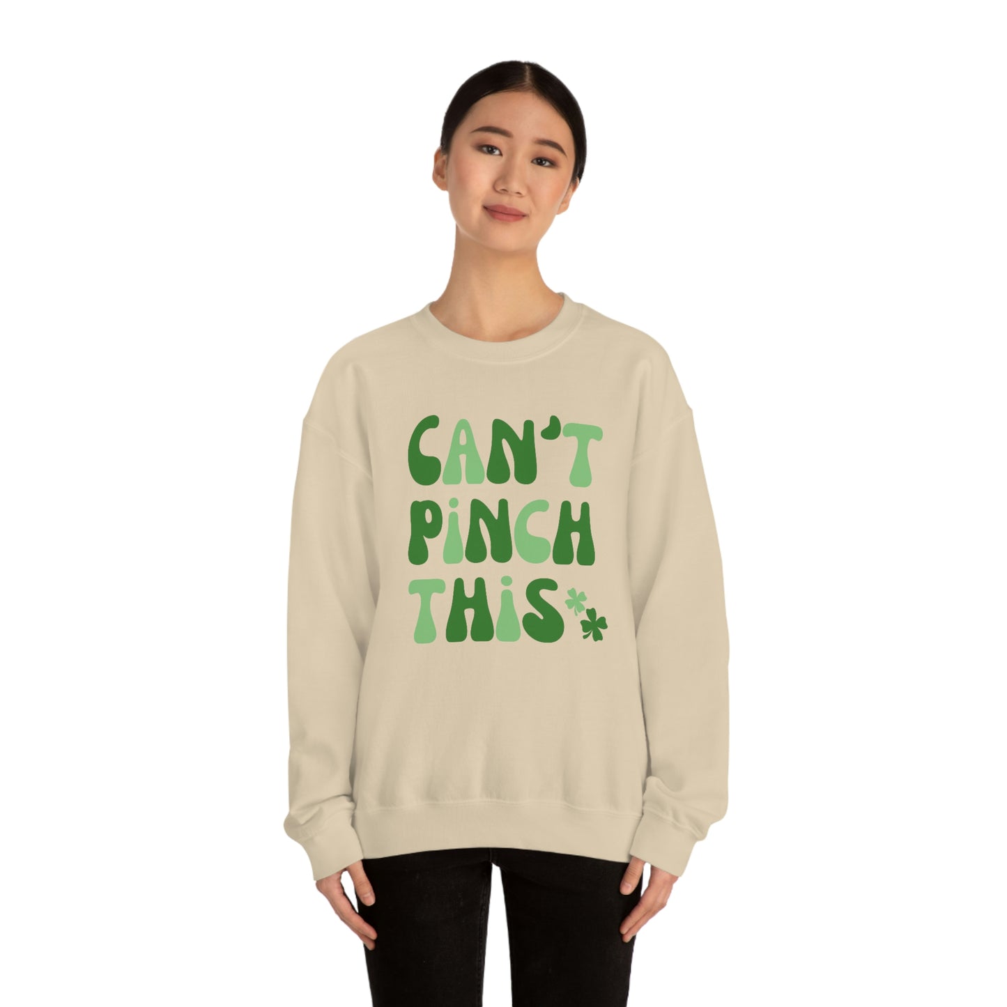 St. Patrick's Day "Can't Pinch This"  Design Unisex Heavy Blend Crewneck Sweatshirt