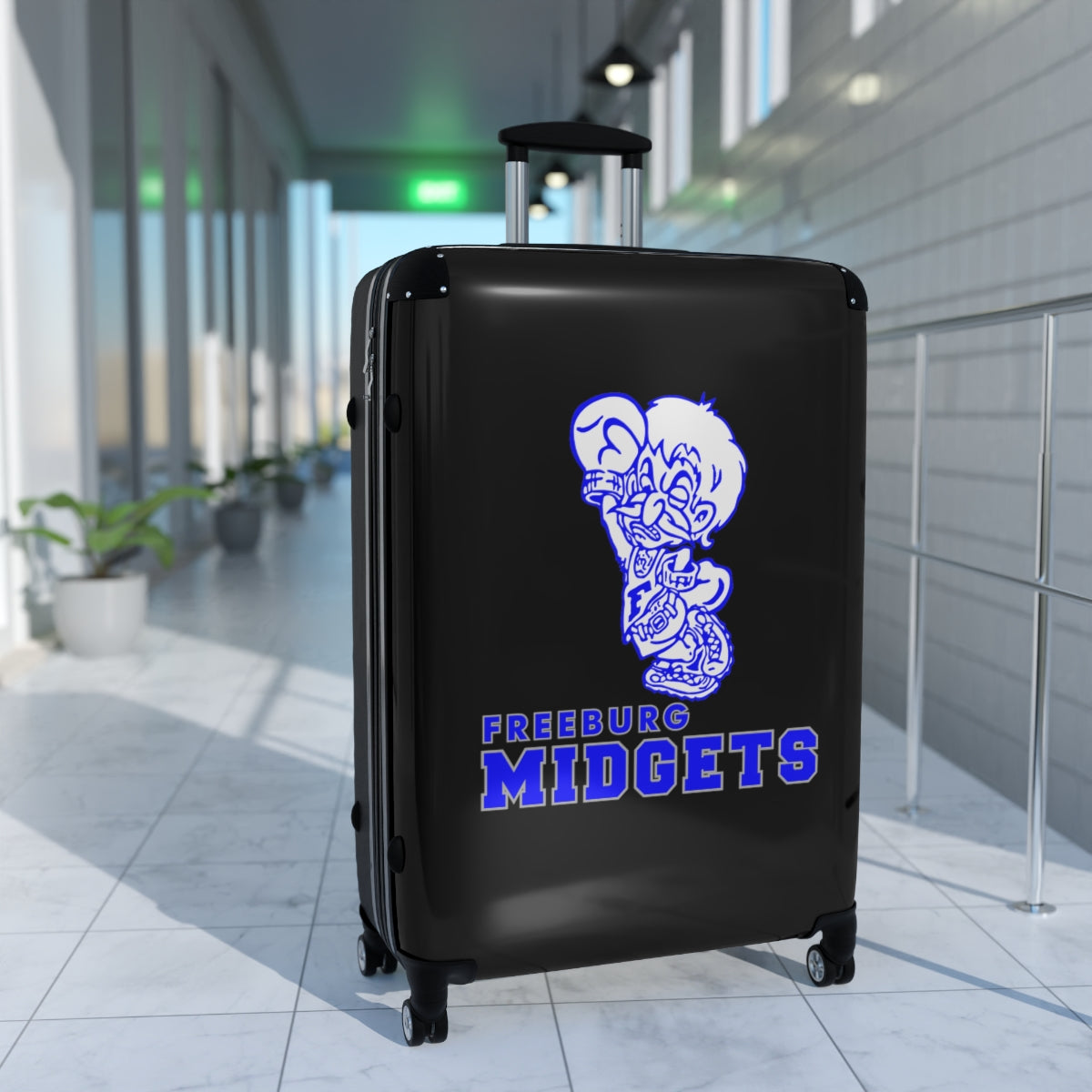 Freeburg Midgets Suitcases - Black Front/ Black Back