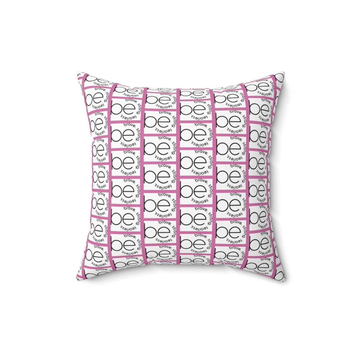 Pink BE ORIGINAL Pattern Spun Polyester Square Pillow