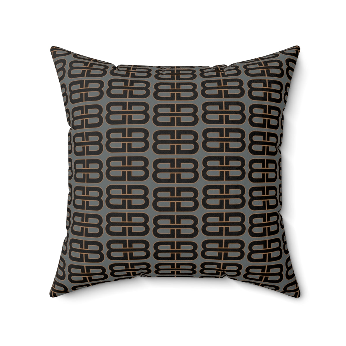 Dark Gray Bhava Brand Pattern Square Pillow