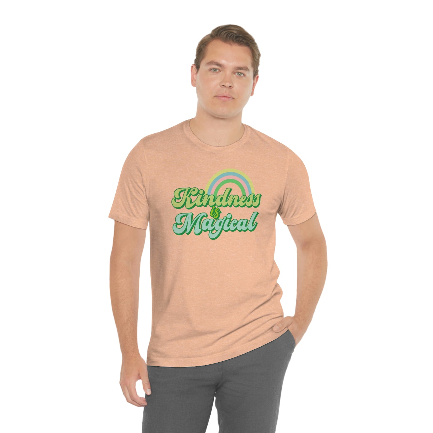 St. Patrick's Day "Kindness is Magical" - Front Side Only Unisex Jersey Short Sleeve Tee