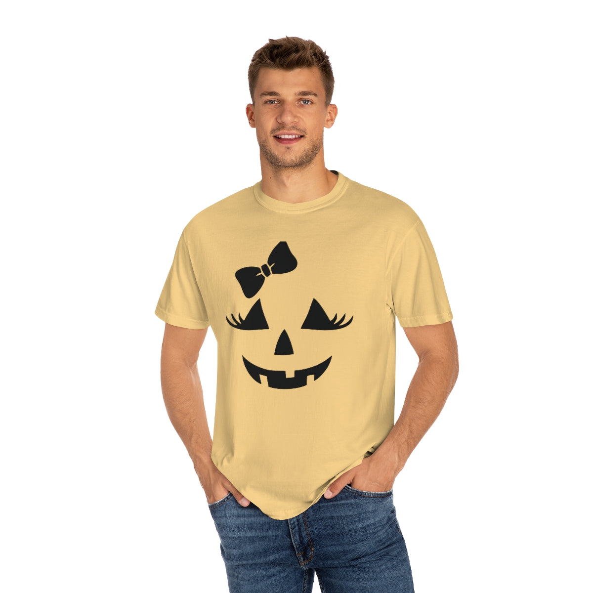 Girl Jack-o-lantern Unisex Garment-Dyed PREMIUM T-shirt