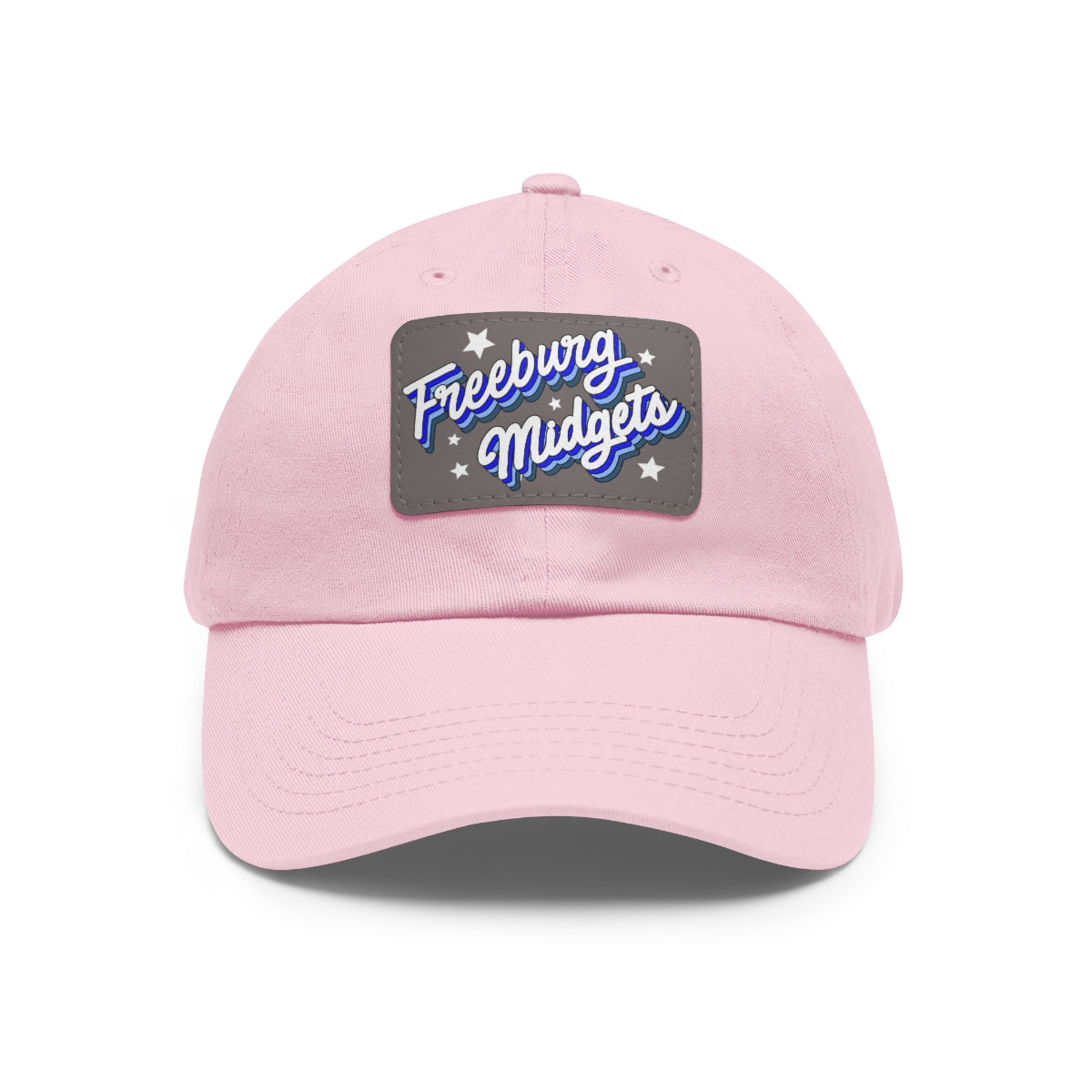 Freeburg Midget Cursive Dad Hat with Leather Patch