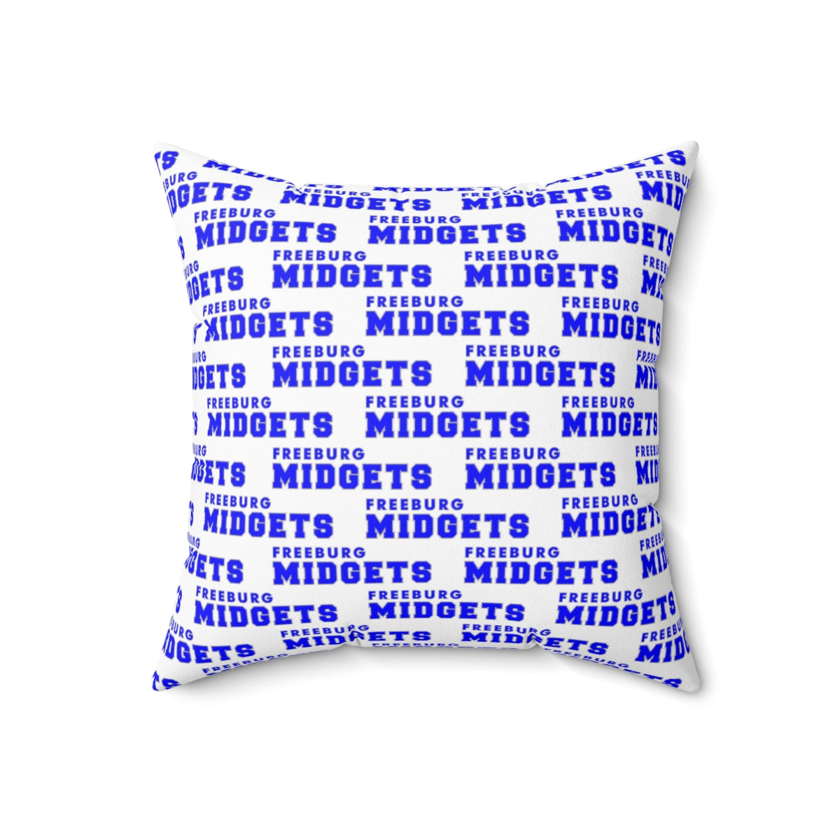 White Freeburg Midgets Spun Polyester Square Pillow