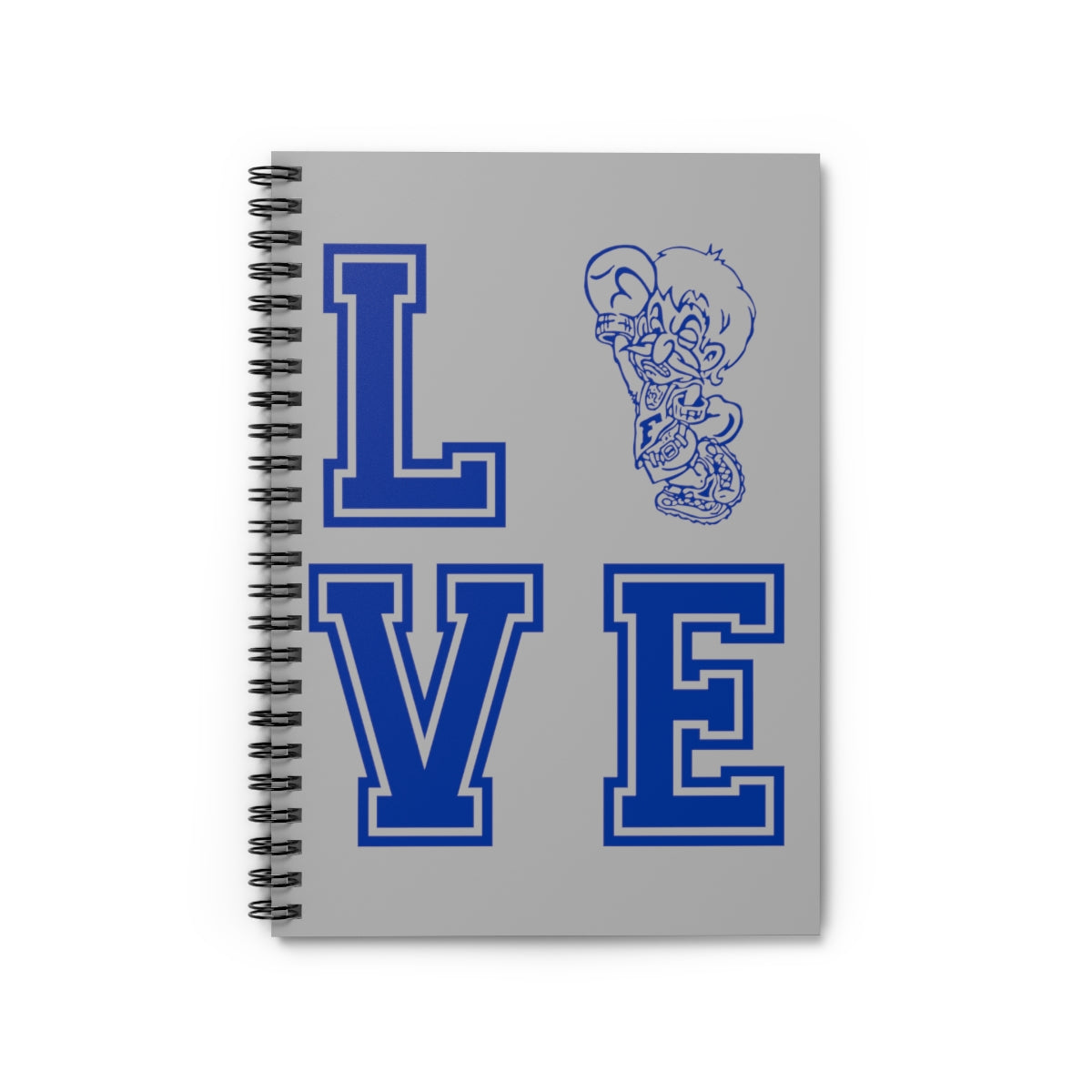 Gray Midget Love Spiral Notebook - Ruled Line