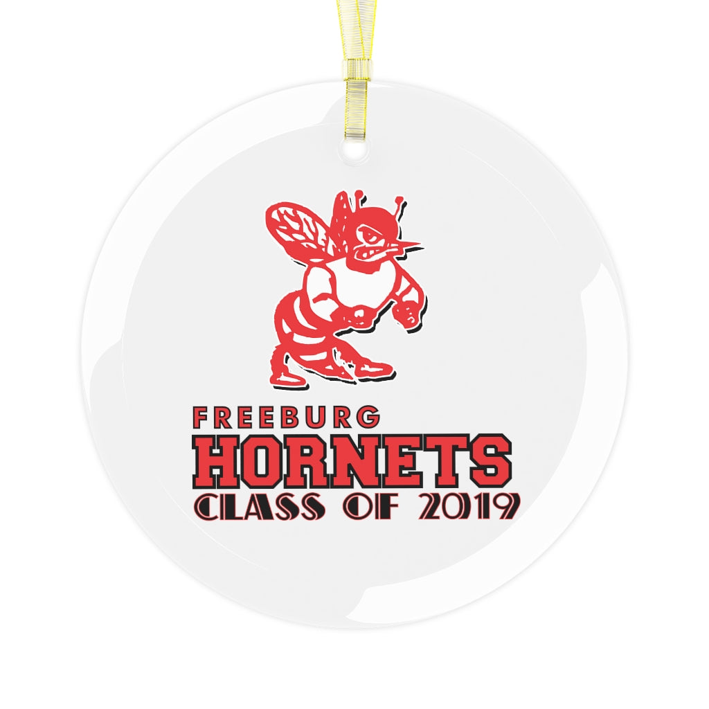 Freeburg Hornet Glass Ornament - Class of 2019