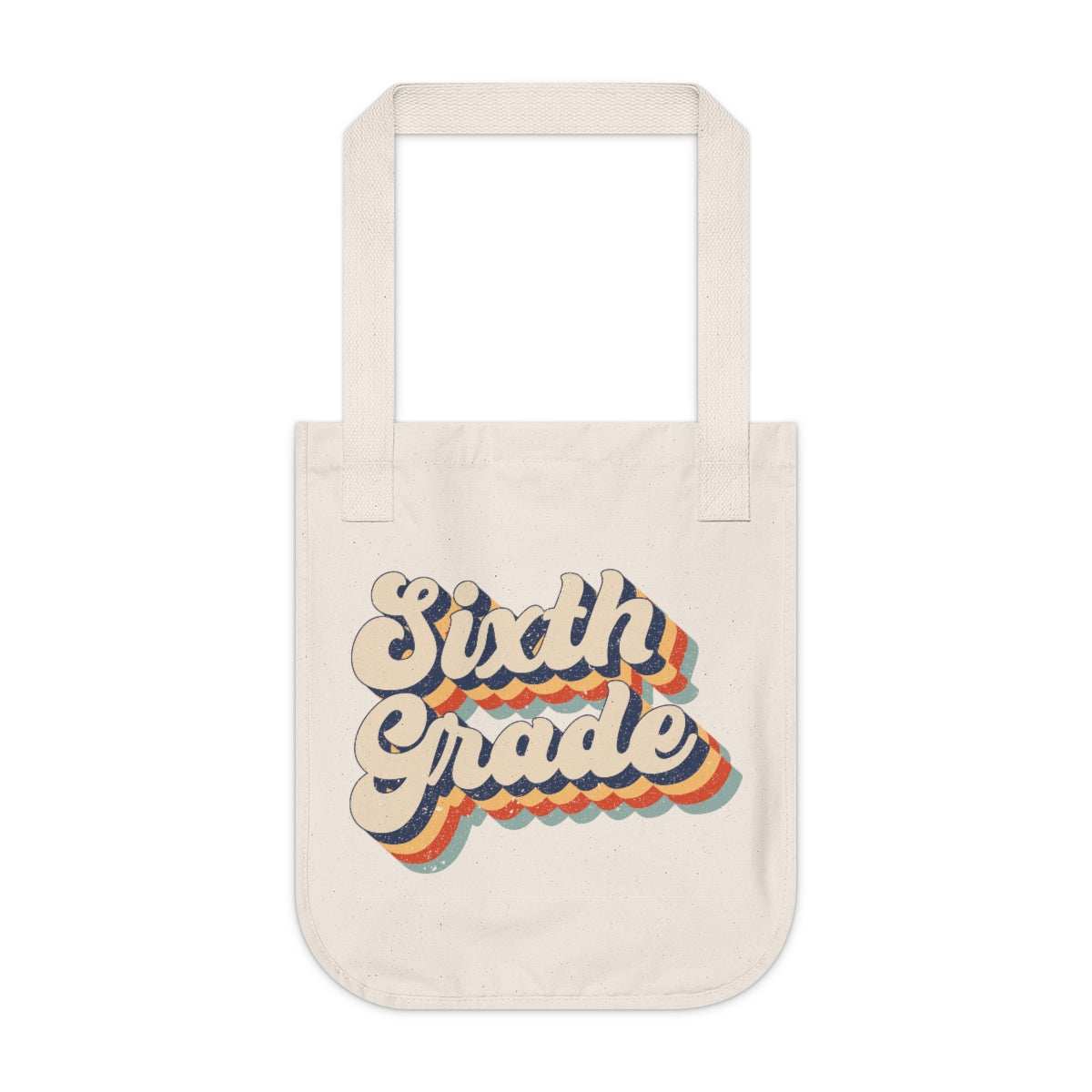 Sixth Grade Organic Canvas Tote Bag