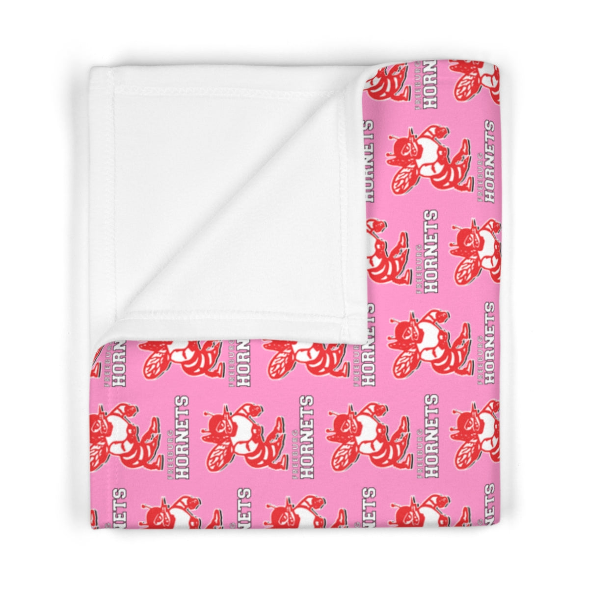 Pink Freeburg Hornets Soft Fleece Baby Blanket