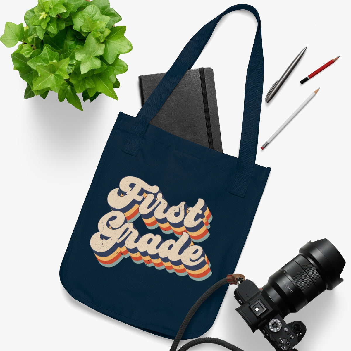 First Grade Organic Canvas Tote Bag