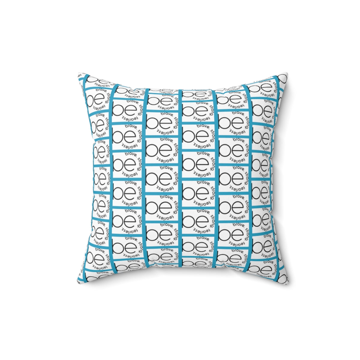 Turquoise BE ORIGINAL Pattern Spun Polyester Square Pillow