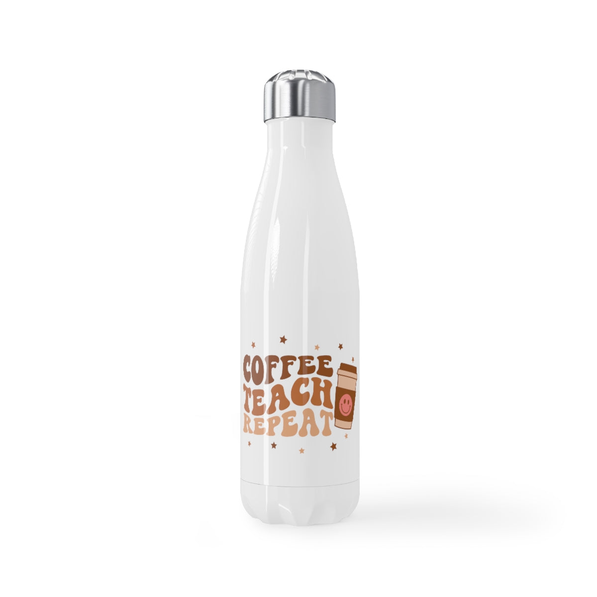 Coffee Teach Repeat Stainless Steel Water Bottle, 17oz