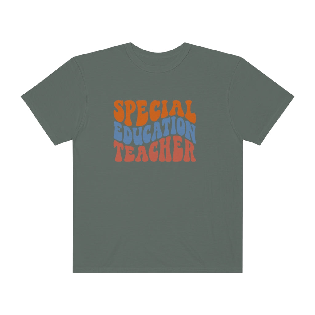 Special Education Teacher Warm Colors Unisex Garment-Dyed PREMIUM T-shirt