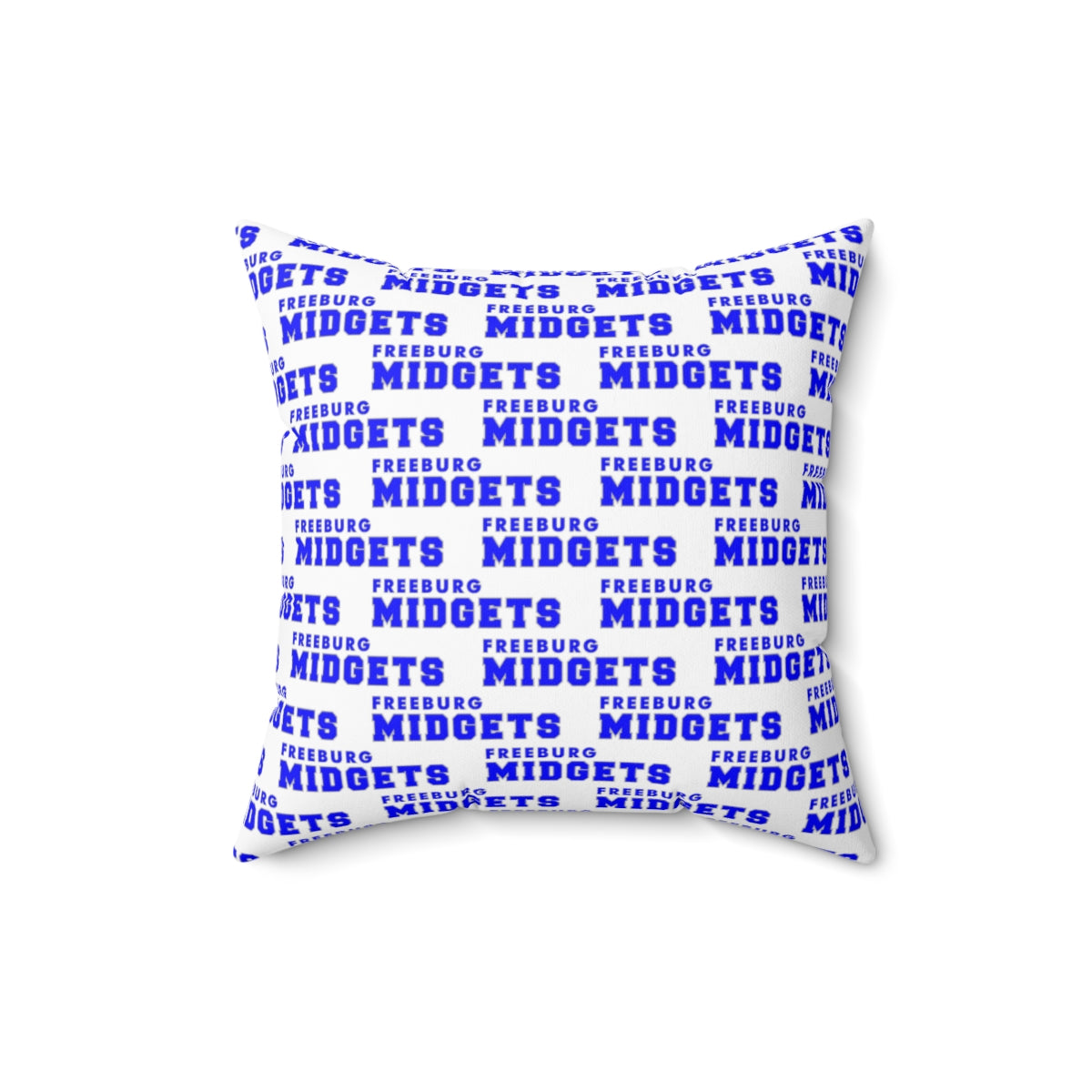 White Freeburg Midgets Spun Polyester Square Pillow