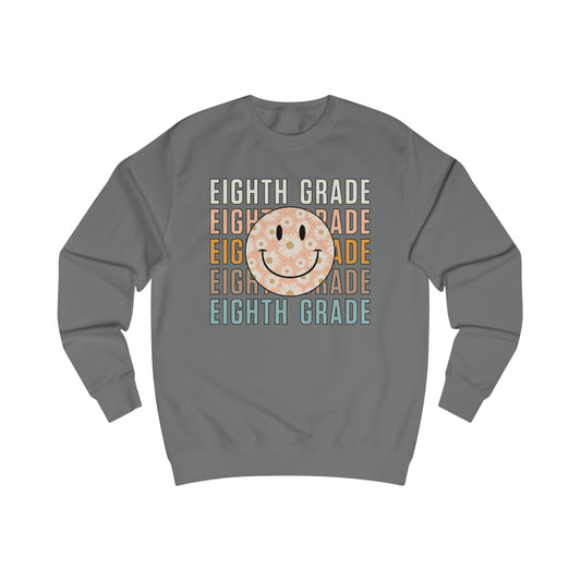 8th Grade Warm Colors Smiley Face Unisex Heavy Blend™ Crewneck Sweatshirt