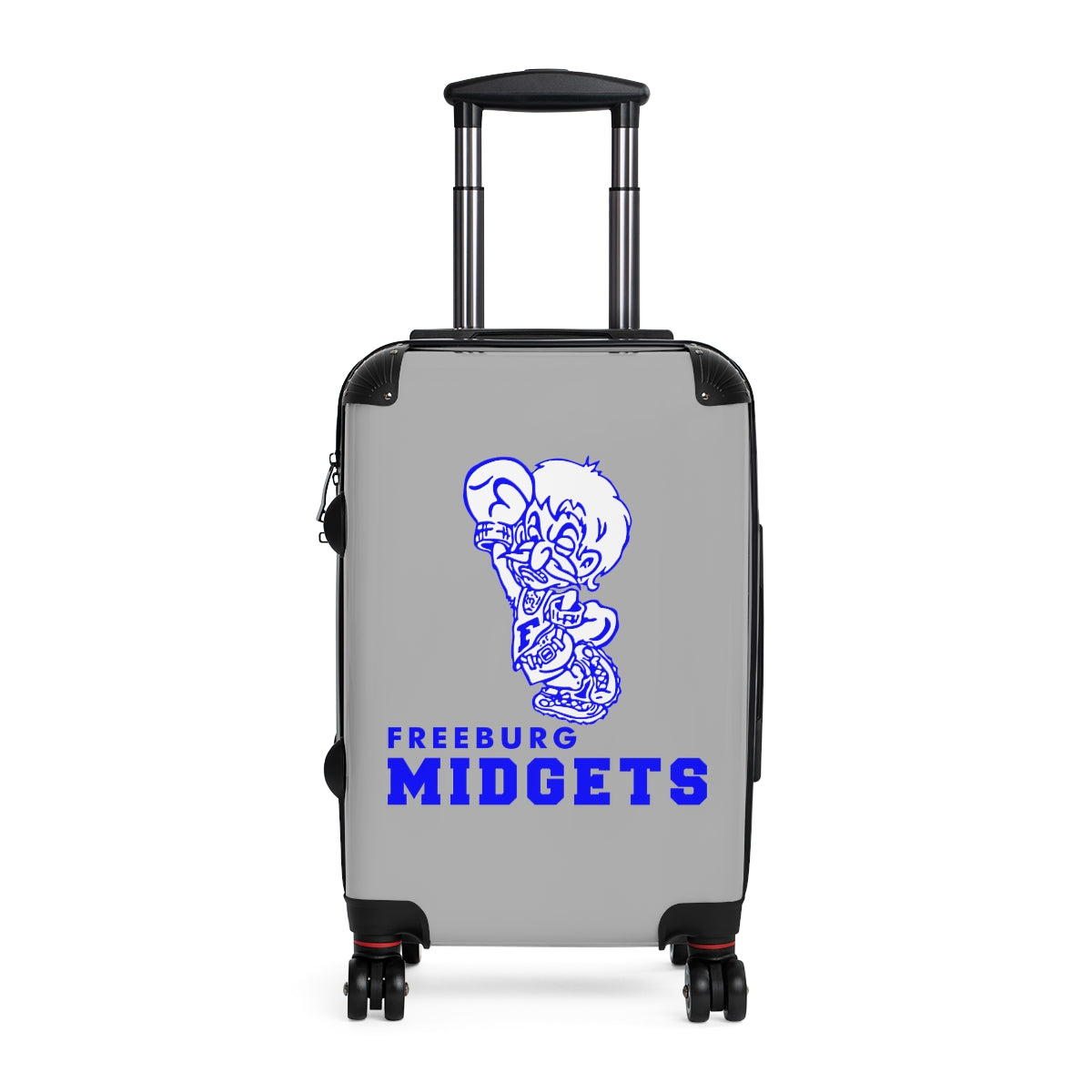 Freeburg Midgets Suitcases - Gray Front/ Black Back