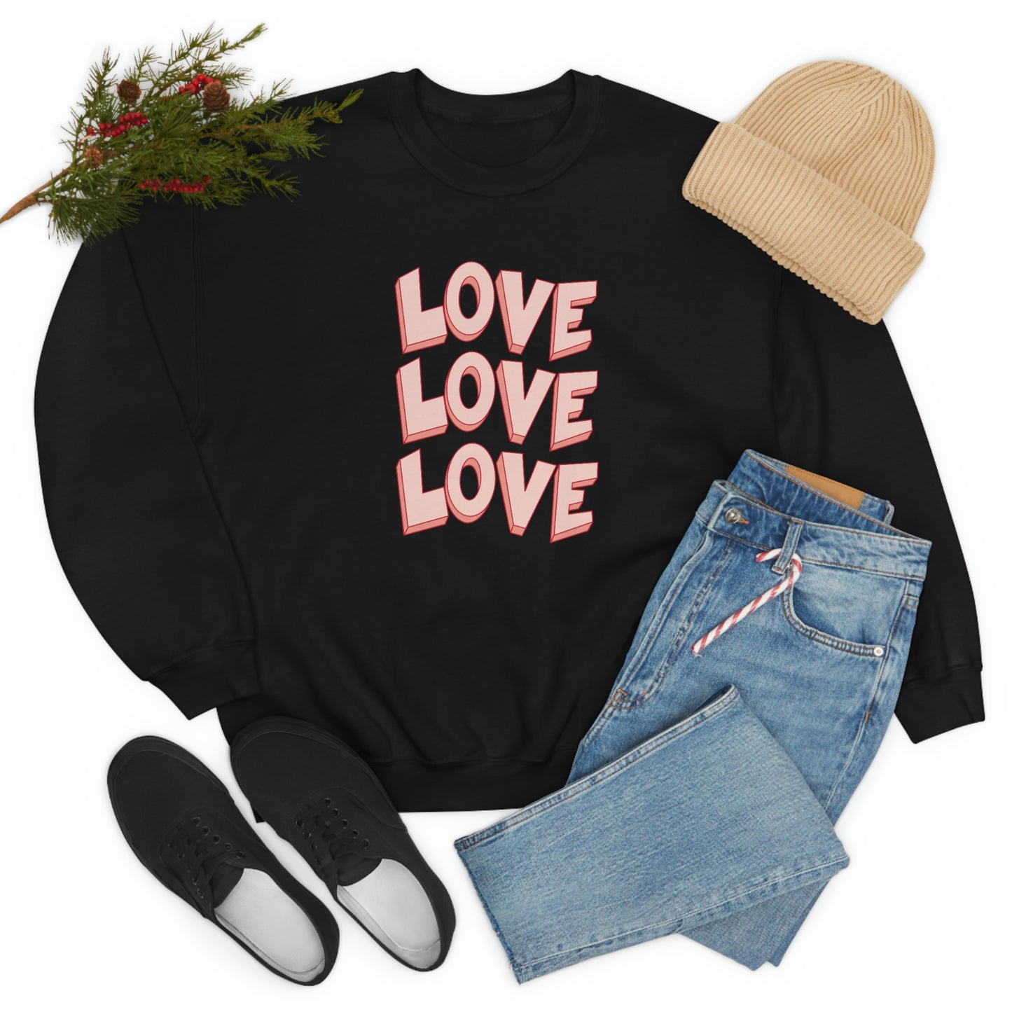 "Love Love Love" Unisex Heavy Blend™ Crewneck Sweatshirt