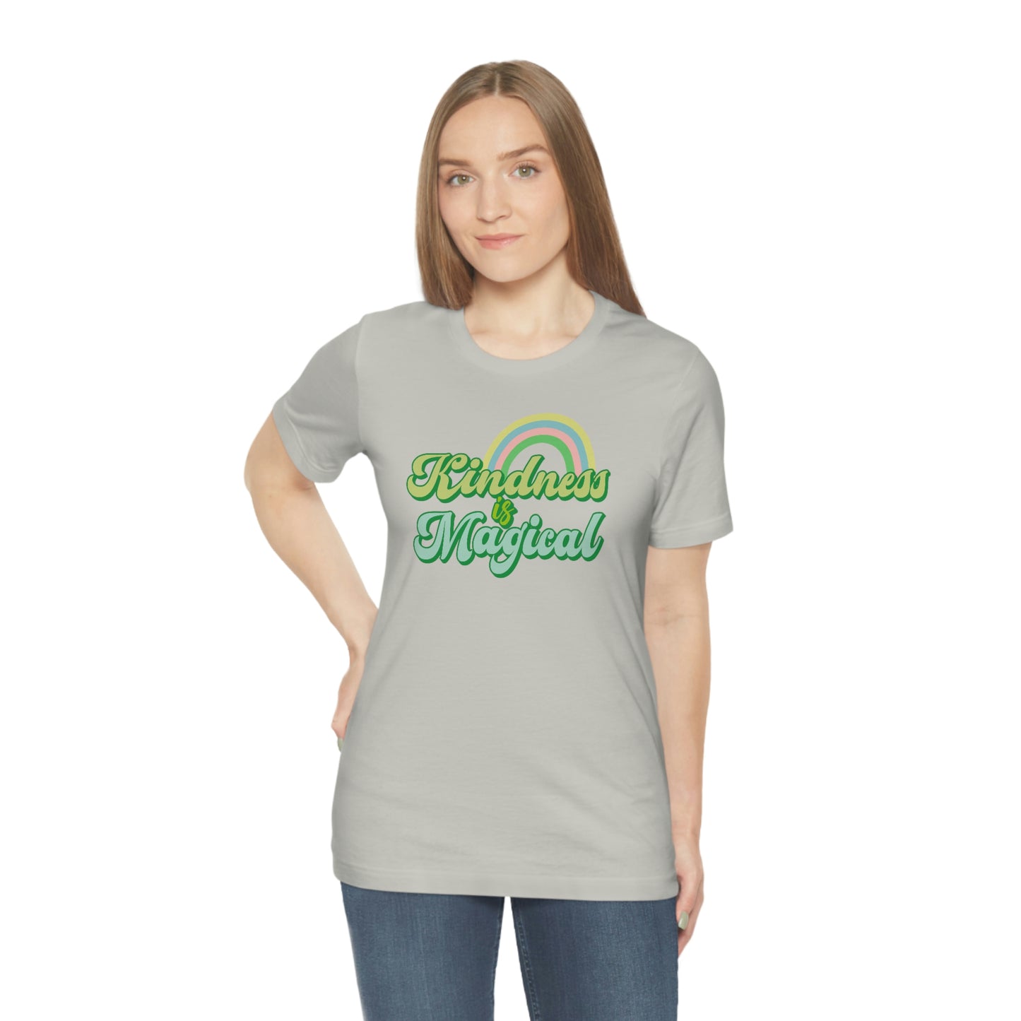 St. Patrick's Day "Kindness is Magical" - Front Side Only Unisex Jersey Short Sleeve Tee