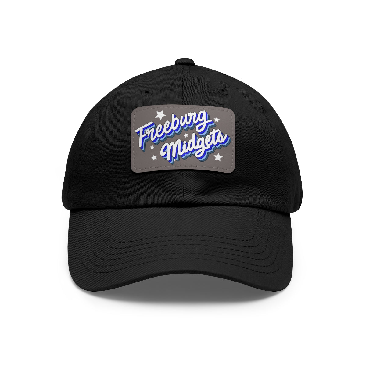 Freeburg Midget Cursive Dad Hat with Leather Patch