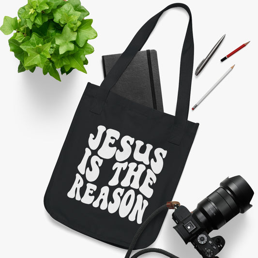 Jesus is the Reason Organic Canvas Tote Bag