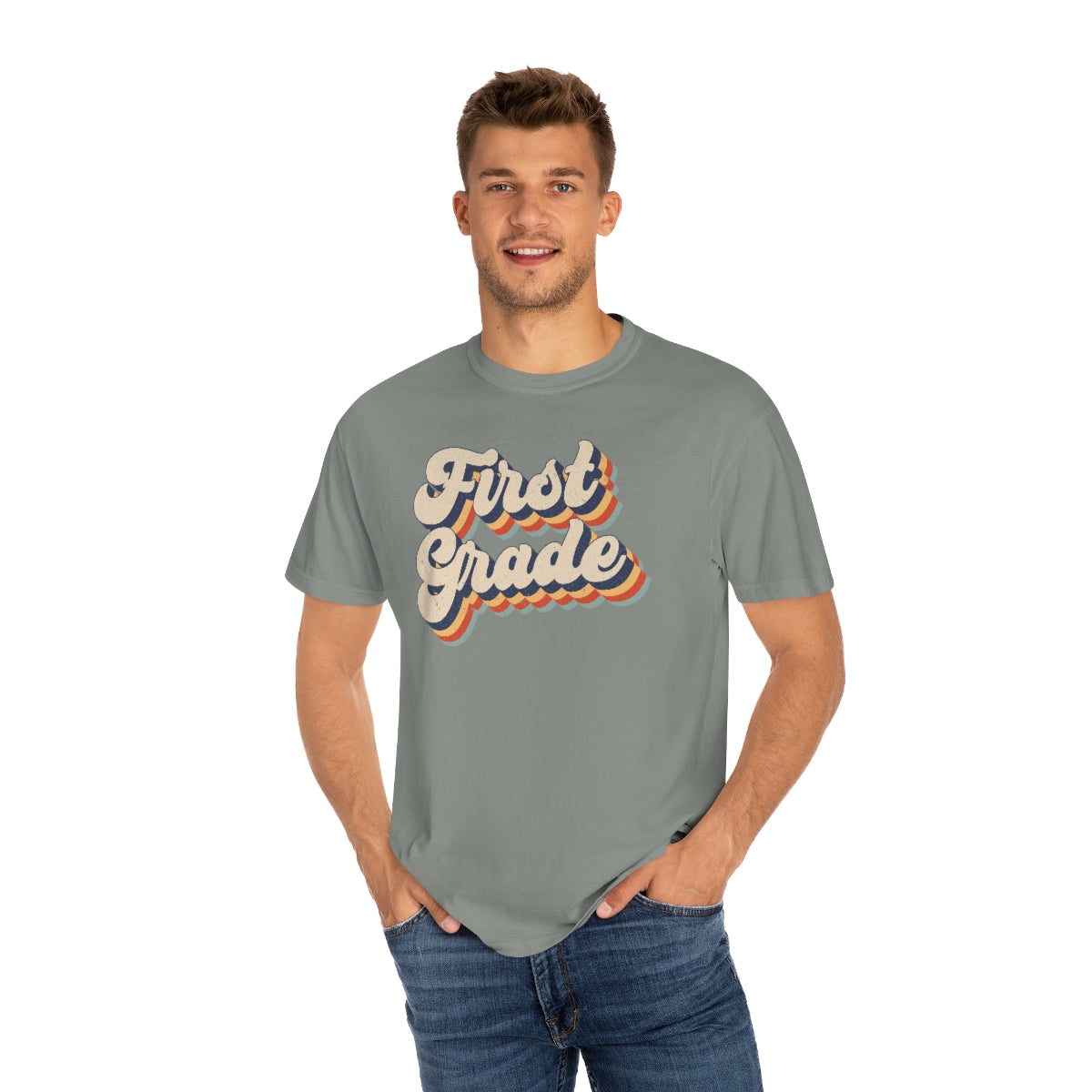 Retro First Grade Unisex Garment-Dyed Comfort Colors PREMIUM T-shirt