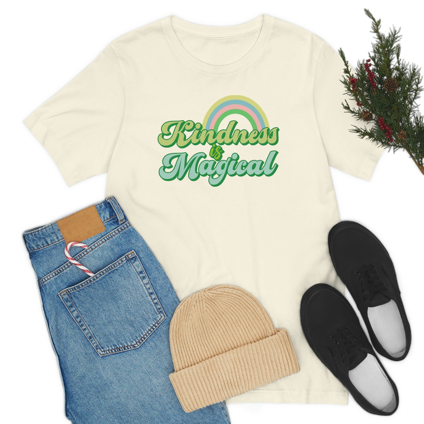 St. Patrick's Day "Kindness is Magical" - Front Side Only Unisex Jersey Short Sleeve Tee