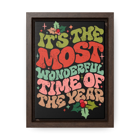 "It's the Most Wonderful Time of the Year" Gallery Canvas Wraps, Vertical Frame