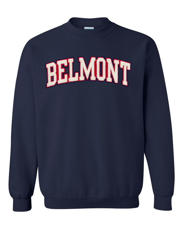 Belmont University Chenille Text Crewneck Sweatshirt